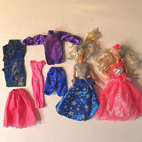 Barbie Other - Vintage collectible Starlight Fairy Barbie and Three Looks Barbie +extra clothes